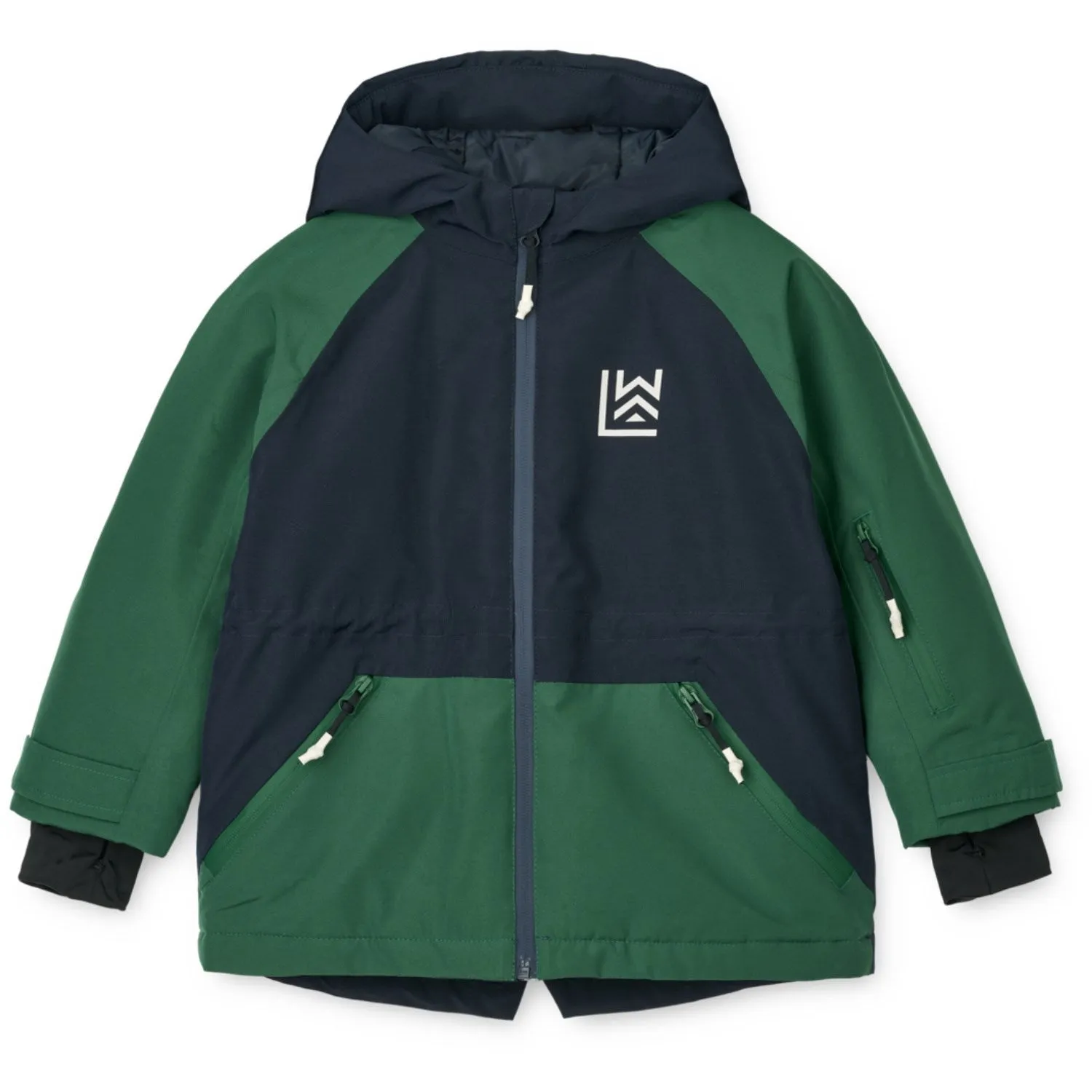 LIEWOOD Classic Navy / Garden Green Kalle Jacket Fearlessness suitable for school uniforms