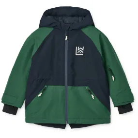 LIEWOOD Classic Navy / Garden Green Kalle Jacket Fearlessness suitable for school uniforms