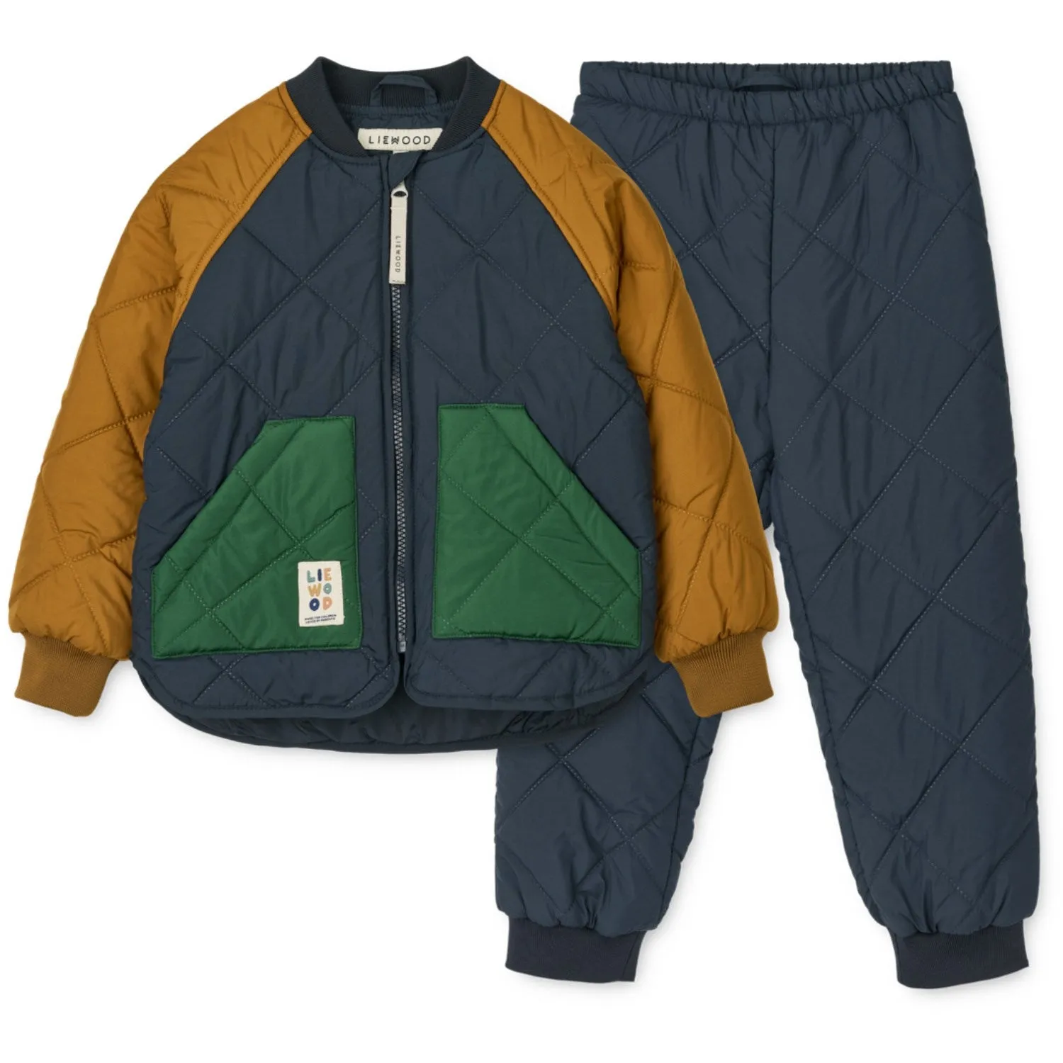 Draped-Style Tonal-Stitching LIEWOOD Classic Navy Multi Mix Zella Thermo Set