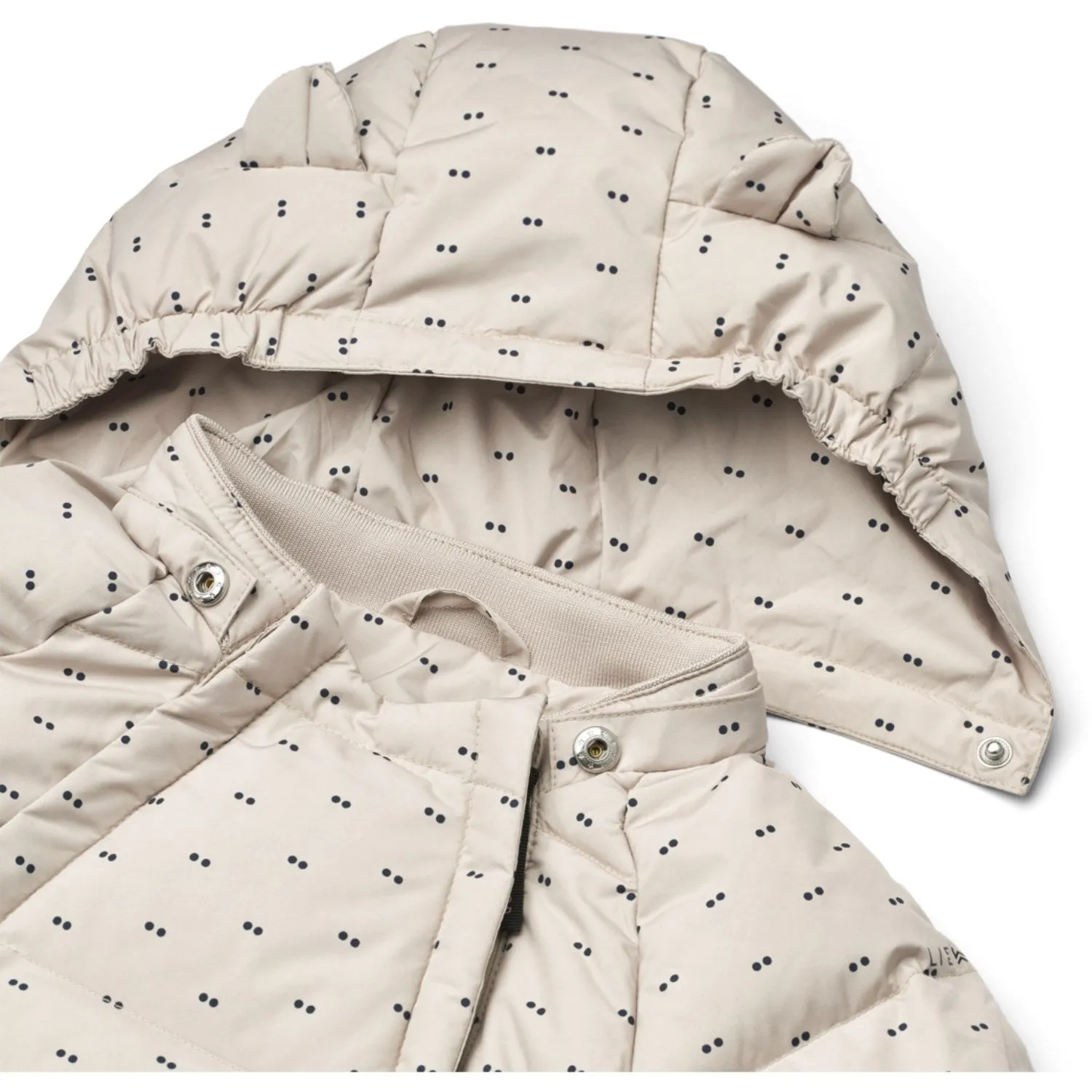 LieWood Double Dot / Silver Lining Sylvie Baby Snowsuit Mandarin-Collar Floral-Pattern