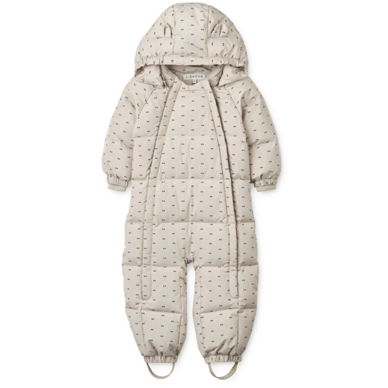 Printed-Lining LieWood Double Dot / Silver Lining Sylvie Baby Snowsuit