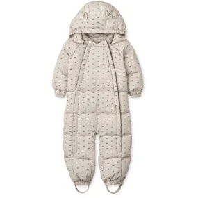 Printed-Lining LieWood Double Dot / Silver Lining Sylvie Baby Snowsuit