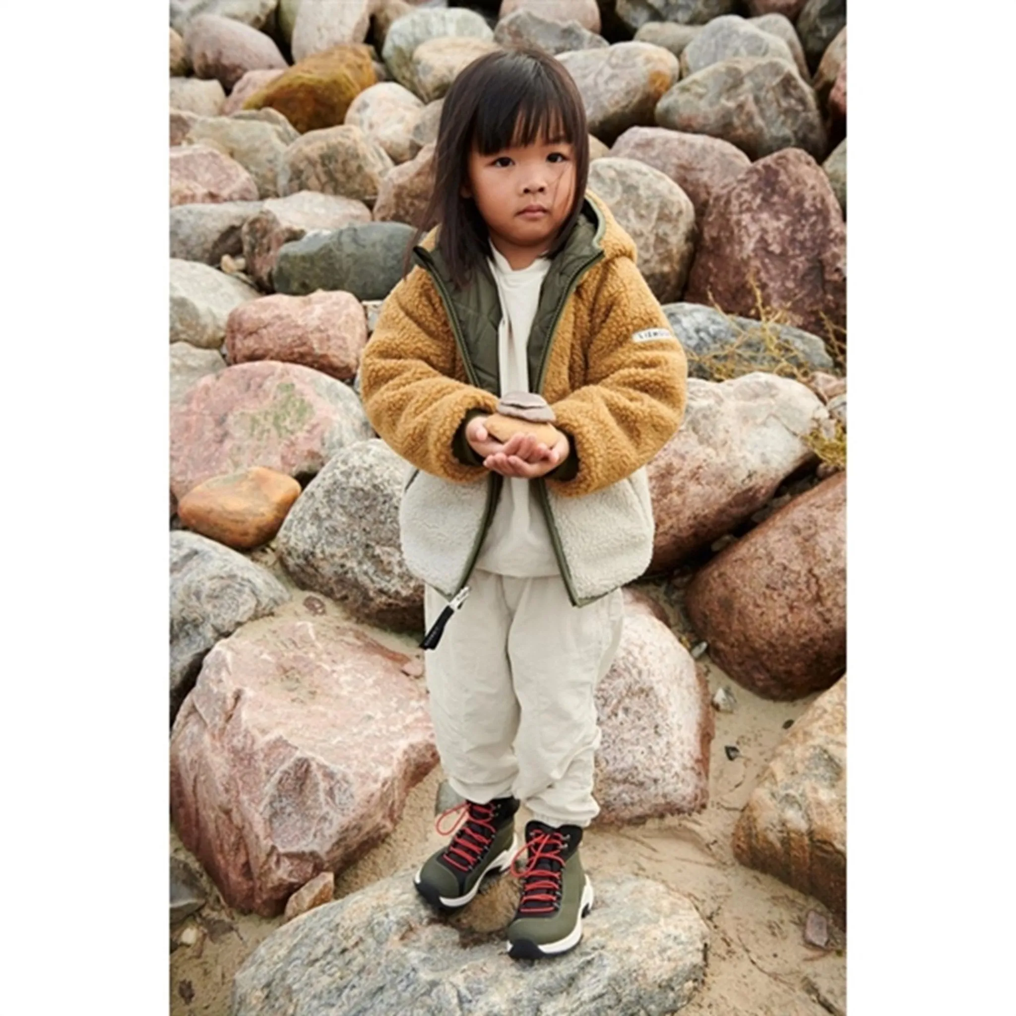 Liewood Jackson Reversible Thermo Jacket Army Brown Mix Taped Seams City