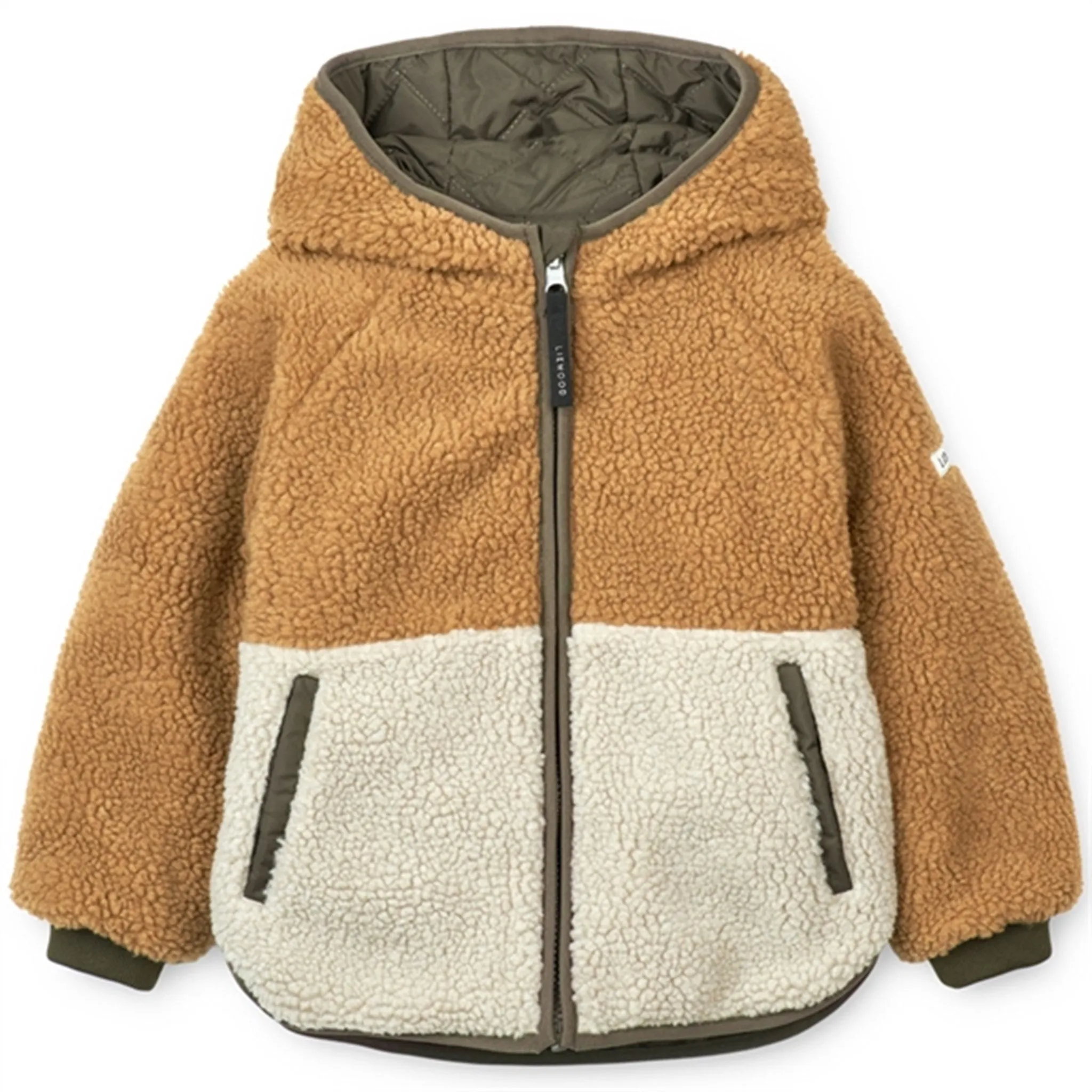 Liewood Jackson Reversible Thermo Jacket Army Brown Mix Earrings Mousse