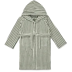 Easy Relax Liewood Leo Bathrobe Y/D Stripes Garden Green/Creme De La Creme
