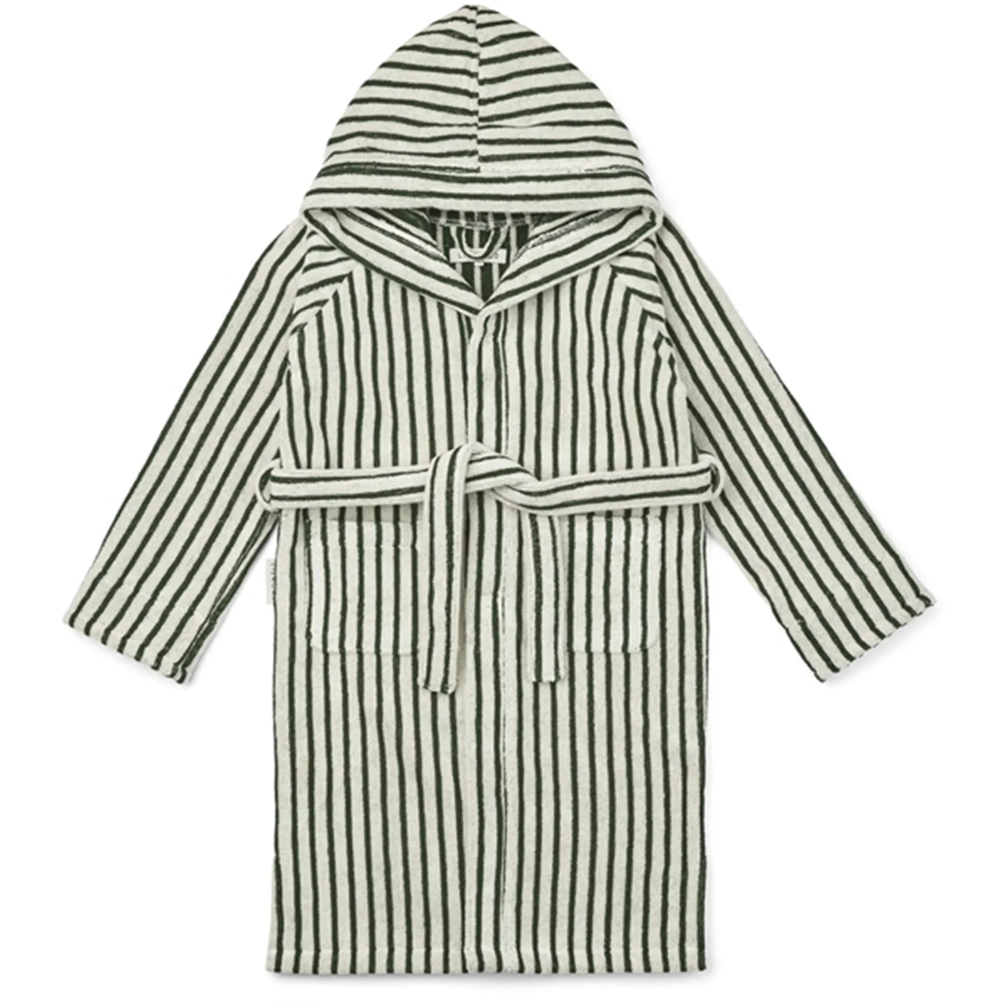 Easy Relax Liewood Leo Bathrobe Y/D Stripes Garden Green/Creme De La Creme