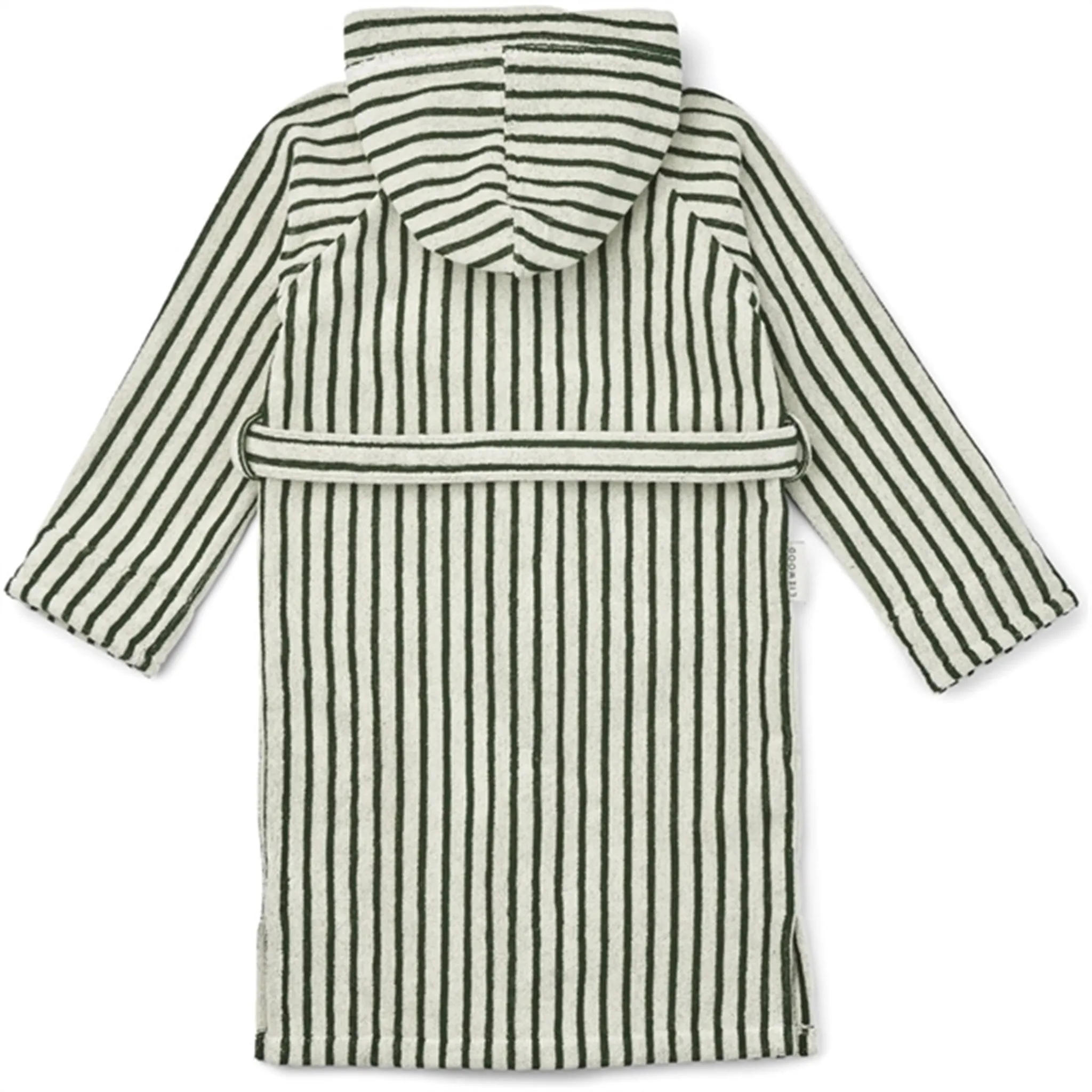 Sleek Restwear Static Resistant Fibers Liewood Leo Bathrobe Y/D Stripes Garden Green/Creme De La Creme