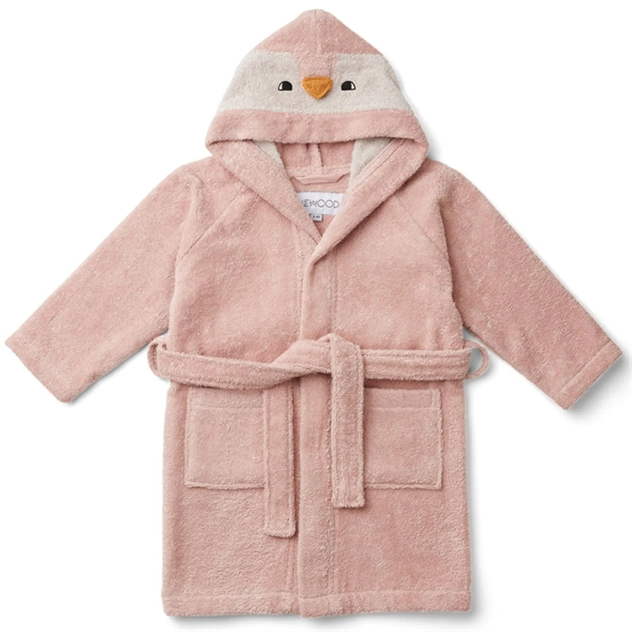 Liewood Lily Bathrobe Penguin Rose Softcore Ready Outfit