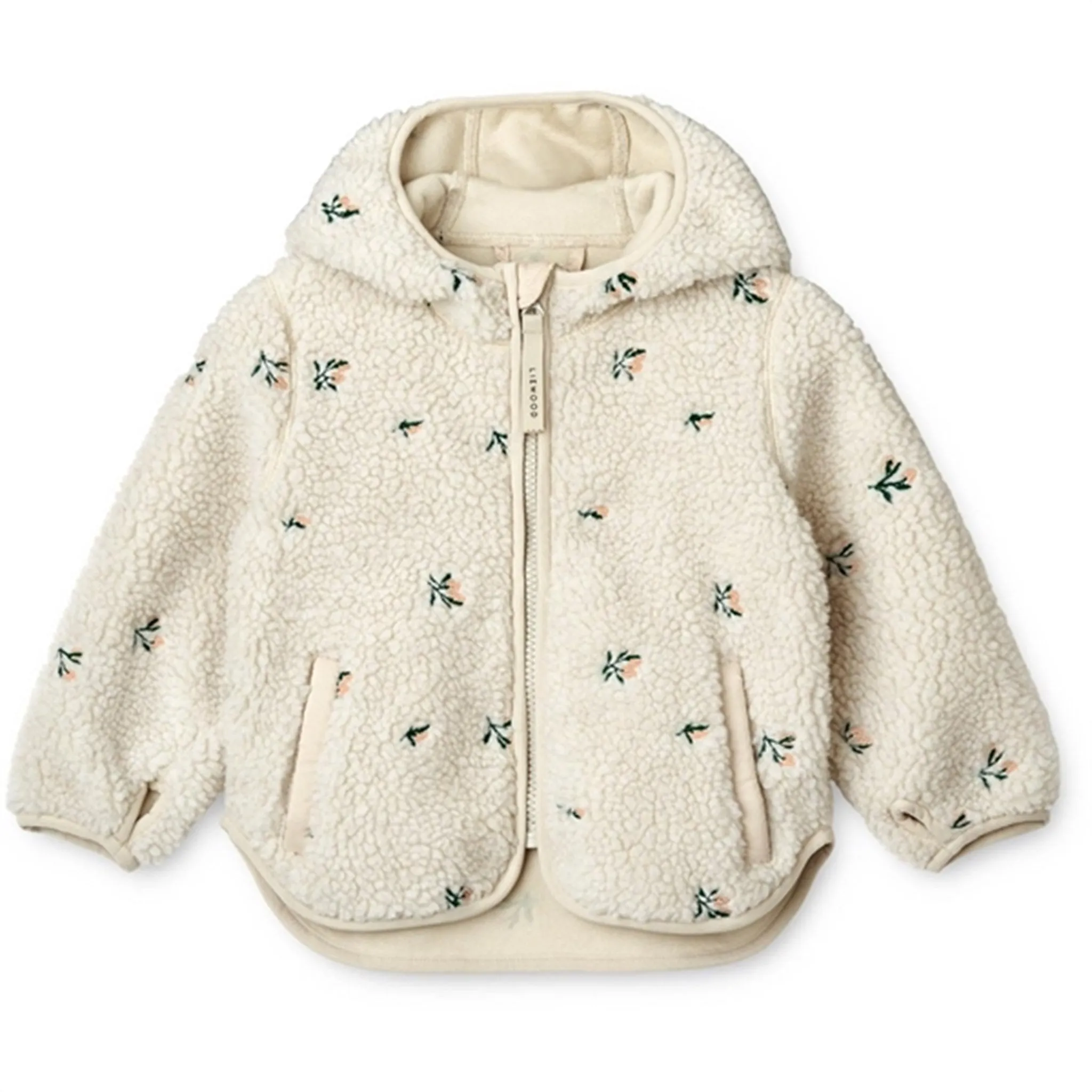 Mountain Ready Liewood Mara Pile Jacket Peach Sandy Embroidery