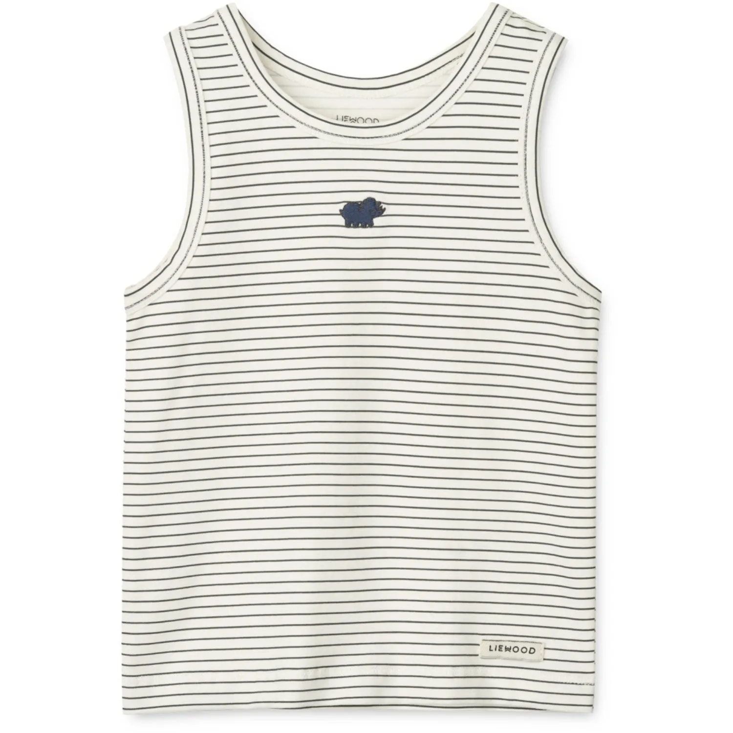 Positive incident LIEWOOD Mini Dinosaurs Creme / Stripe Mix Faris Printed Tank Top 2-Pack