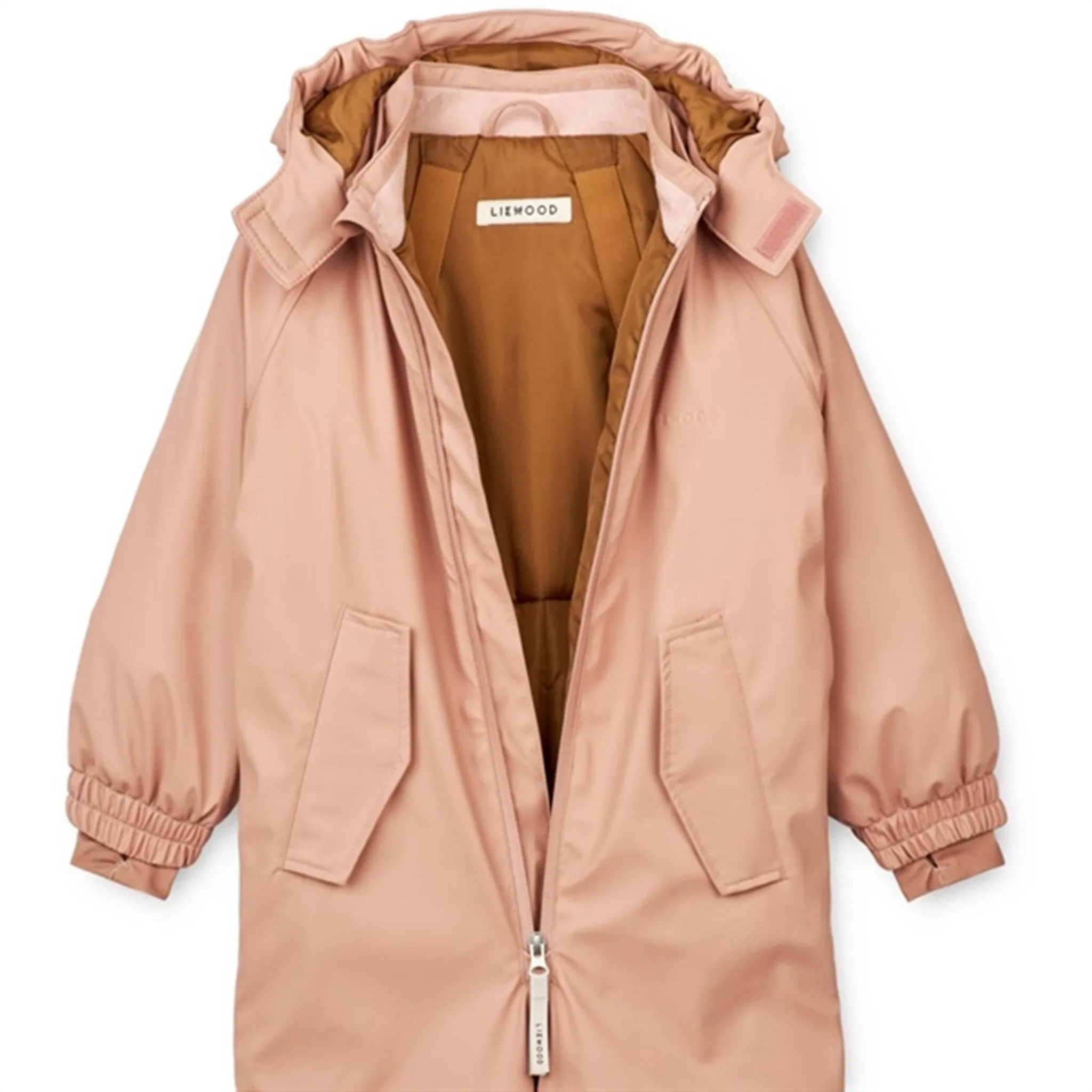 Liewood Nelly Rubber Snowsuit Tuscany Rose Shirred-Detail