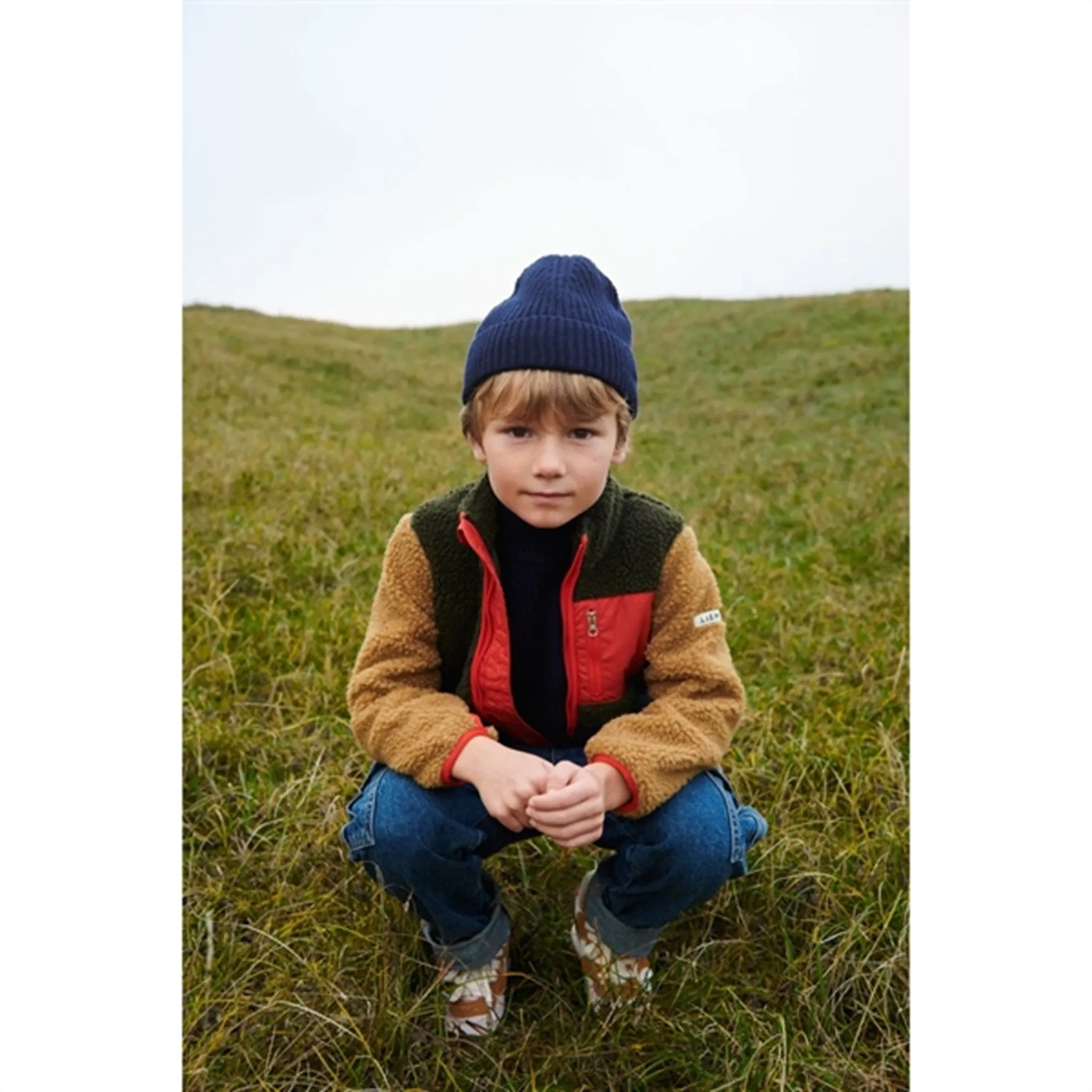 Liewood Nolan Pile Jacket Army Brown / Multi Mix SeamSealed Construction Multi Directional Stretch