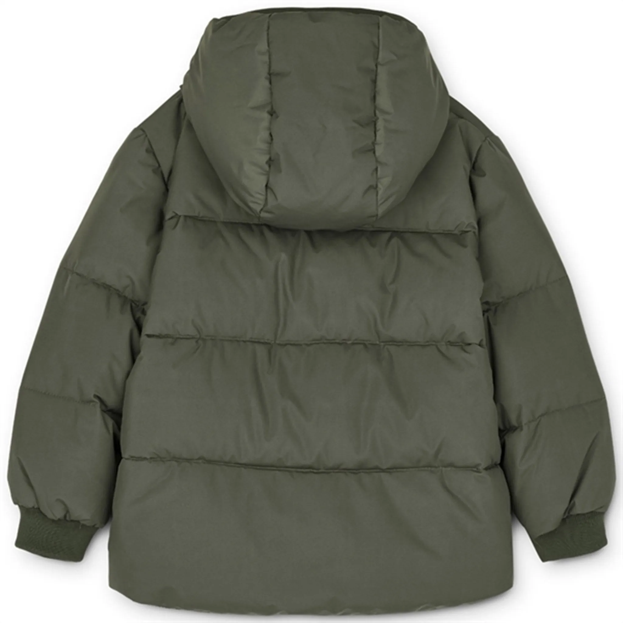 Tonal-Stitching Slit-Back Liewood Palle Puffer Jacket Hunter Green