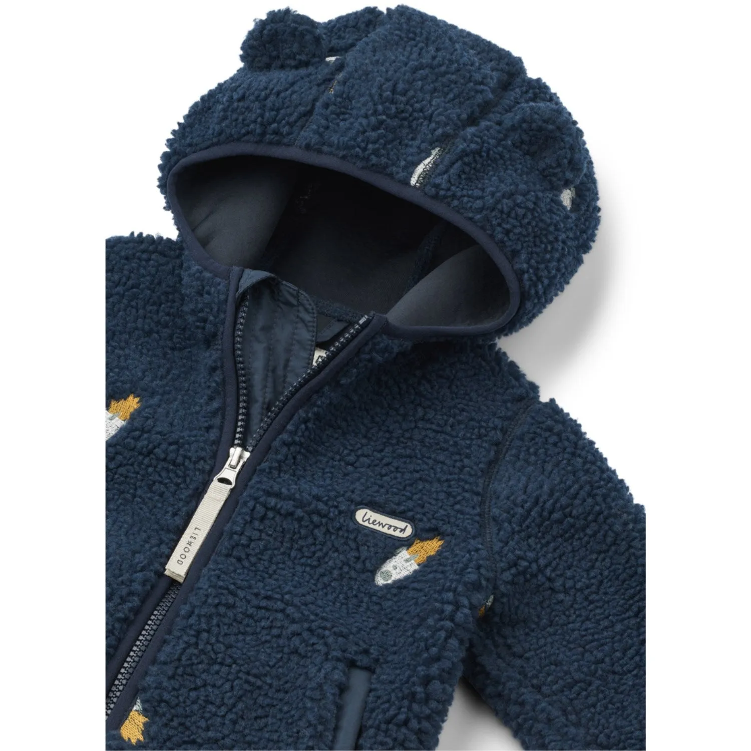 LIEWOOD Rocket / Classic Navy / Embroidery Mara Pile Jacket With Ears Coffee Walk Warm Layer