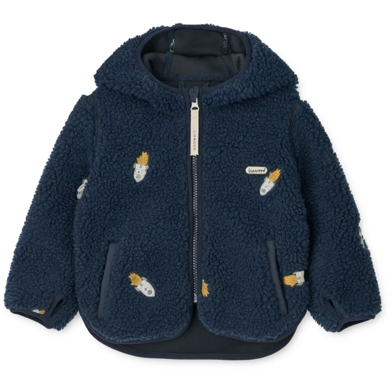 LIEWOOD Rocket / Classic Navy / Embroidery Mara Pile Jacket With Ears Campfire Night