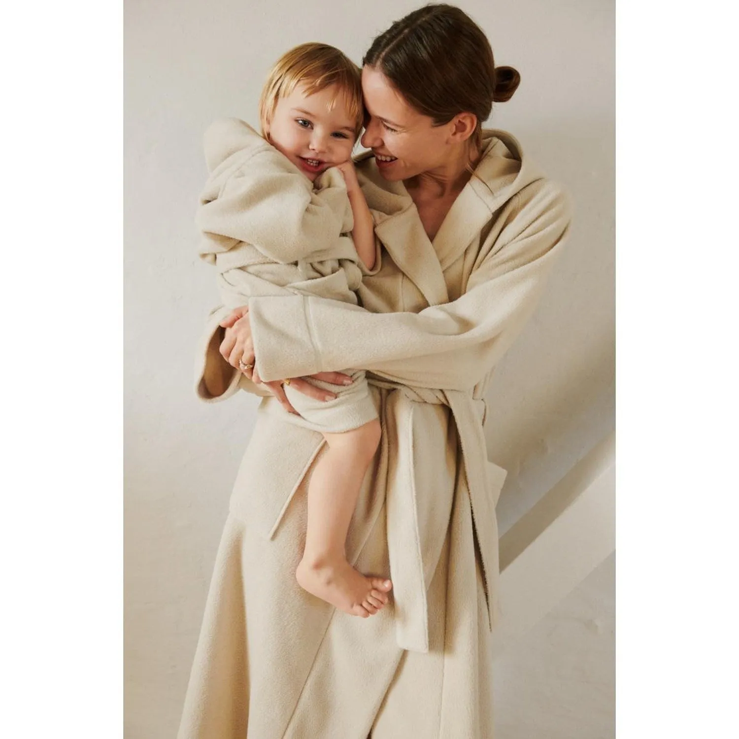 LieWood Silver Lining Saki Fleece Bathrobe With Ears Waffle Knit Texture Smooth Finish