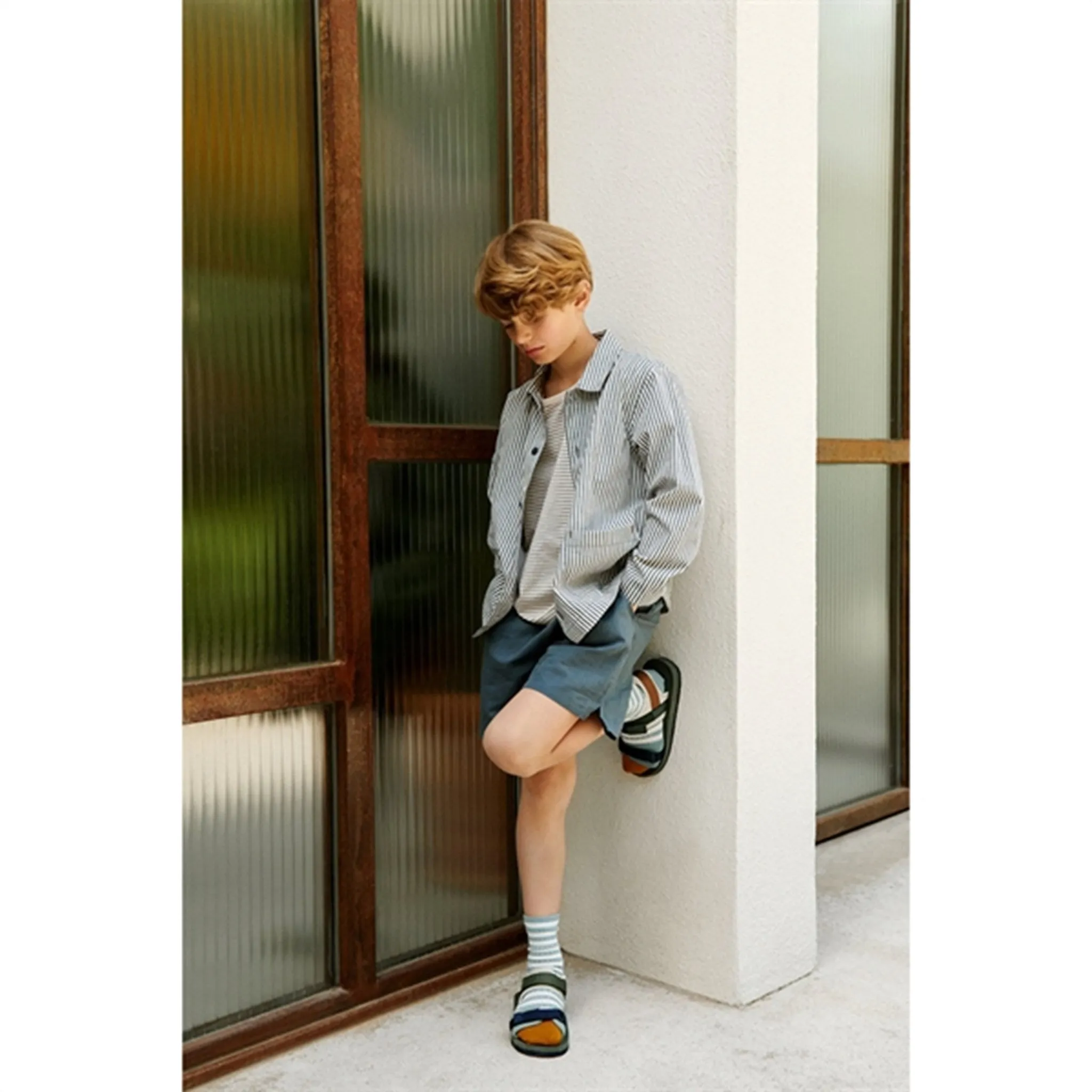 Anti Snag Zipper Pulls Liewood Y/D Stripe Whale Blue/Creme De La Creme Bruno Jacket