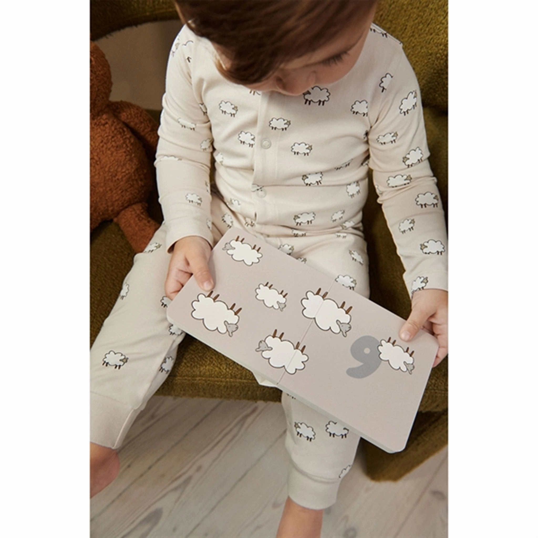 Liewood Birk Pyjamas Jumpsuit Sheep / Sandy Weekend Natural