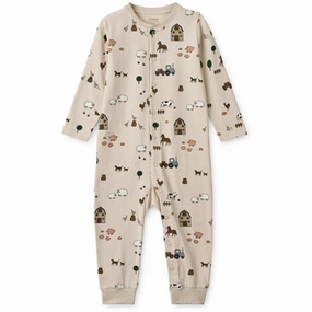 Liewood Birk Pyjamas Set Farm / Sandy Picnic Lightweight Retro Model