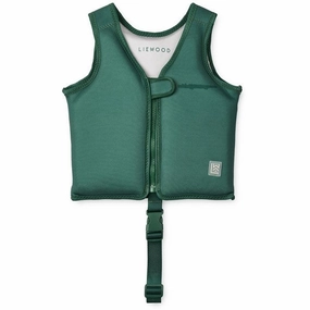 Flexible 4 Way Stretch Saltwater proof Liewood Dove Crocodile Swim Vest Garden Green