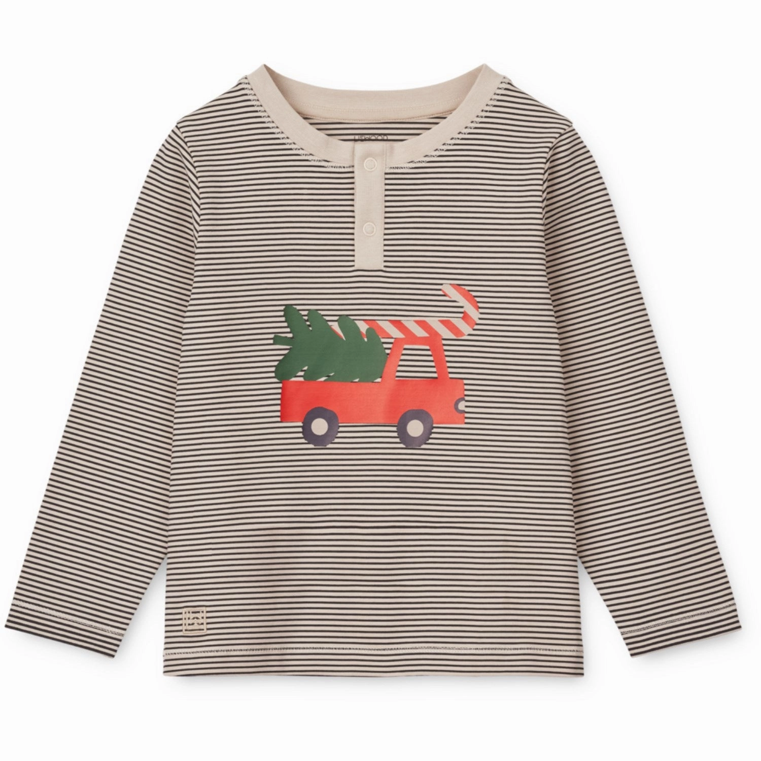 LieWood Holiday Vehicle / Stripe Navy Wilhelm Printed Pyjamas Set Minimalist Design