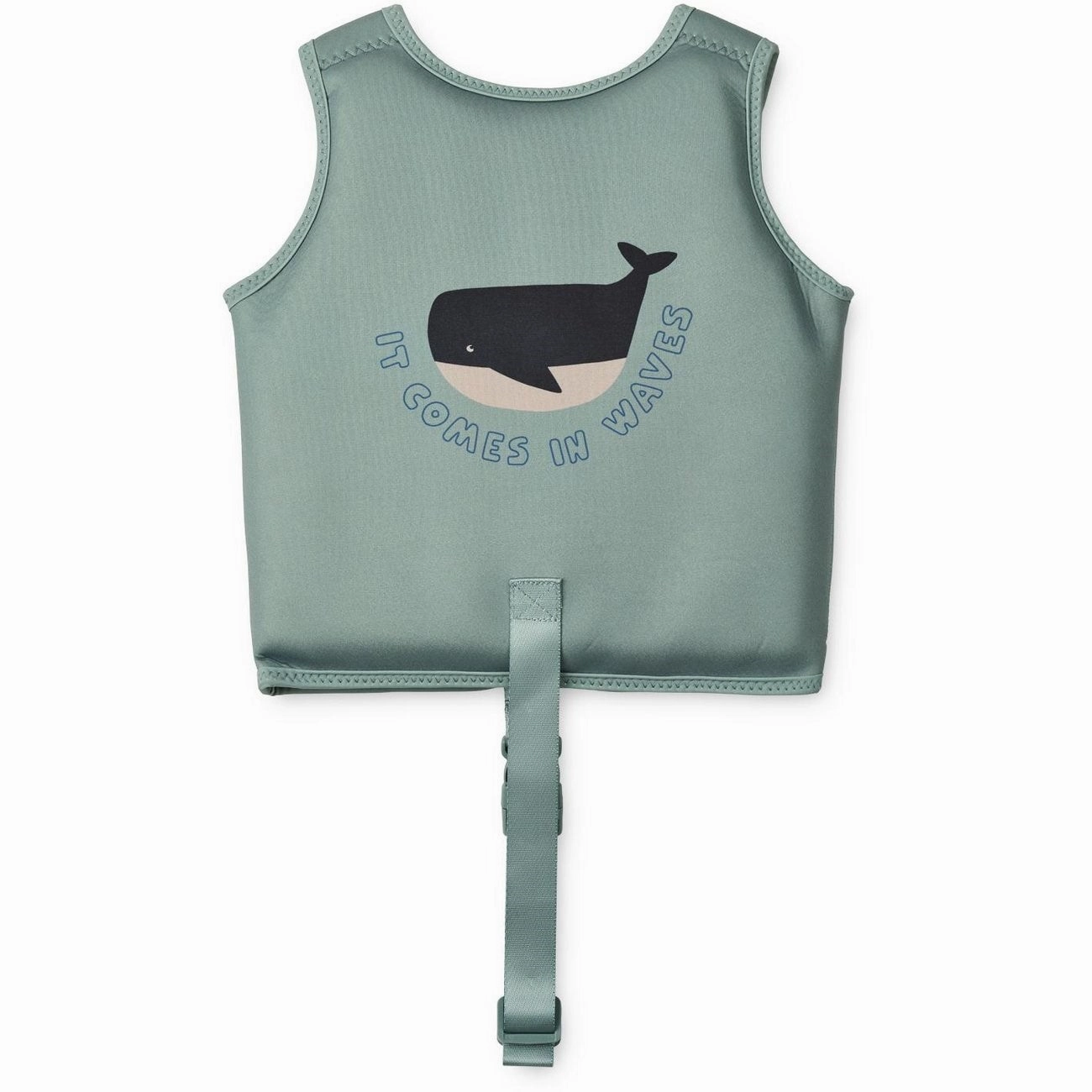 Striped-Pattern Hidden Pocket LieWood It comes in waves / Peppermint Dove Swim Vest