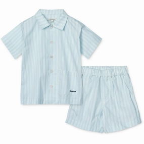 Athletic Silhouette Exclusive Design LIEWOOD Y/D Stripe Pure Sky / Creme De La Creme Leona Stripe Set