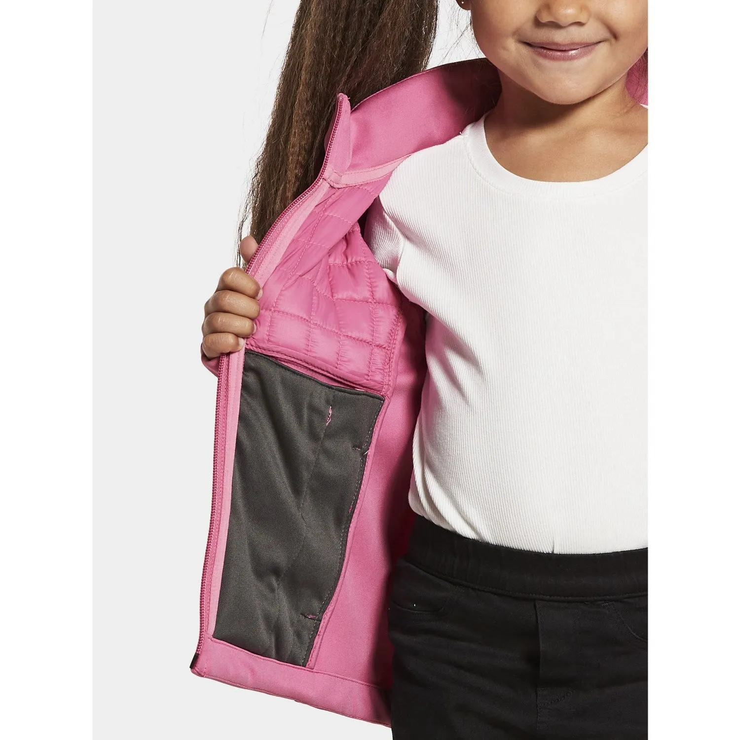 Didriksons Sweet Pink Briska Kids Jacket Water Resistant Shell Nail-clipper