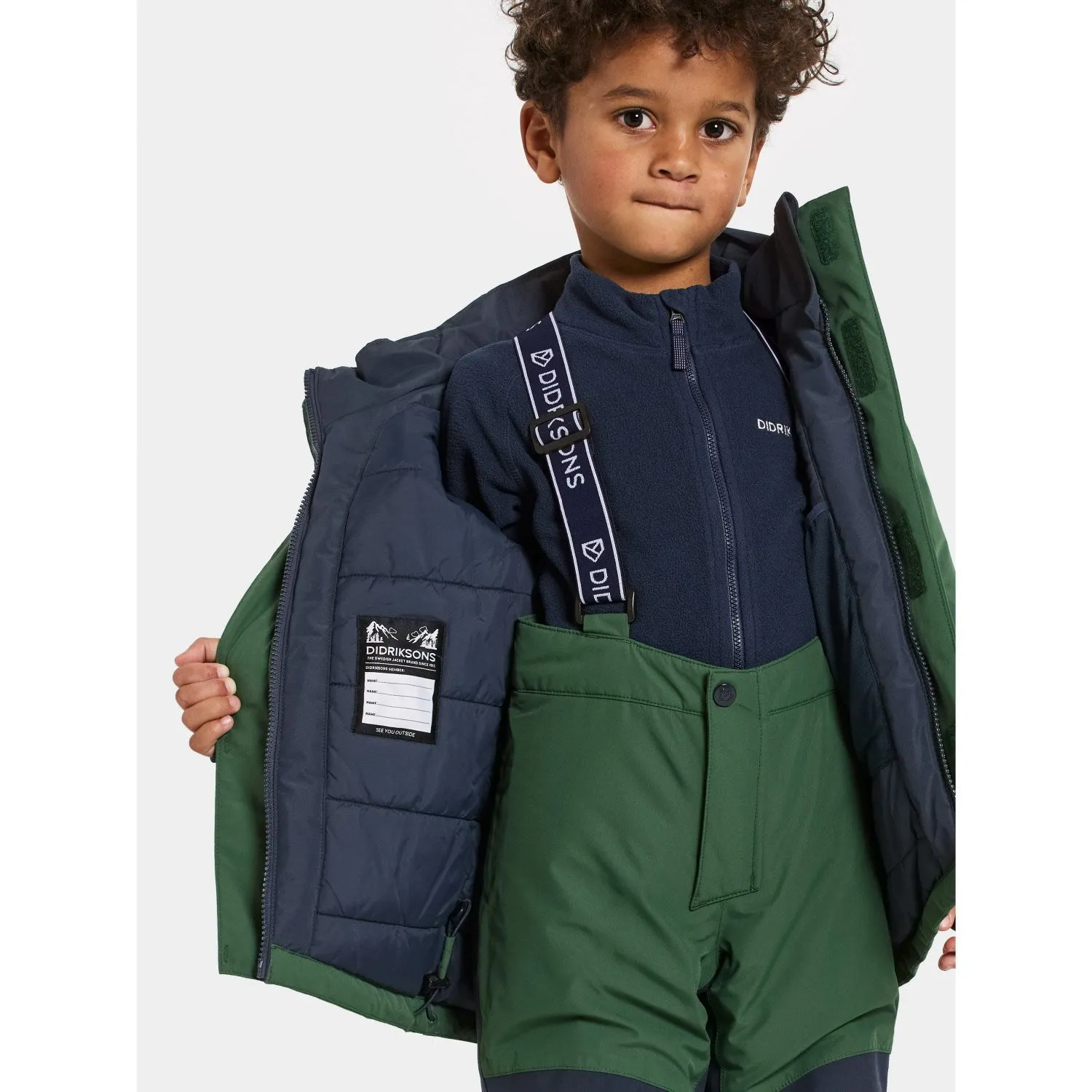 Breathable Comfort Worship Didriksons Pine Green Skare Kids Set