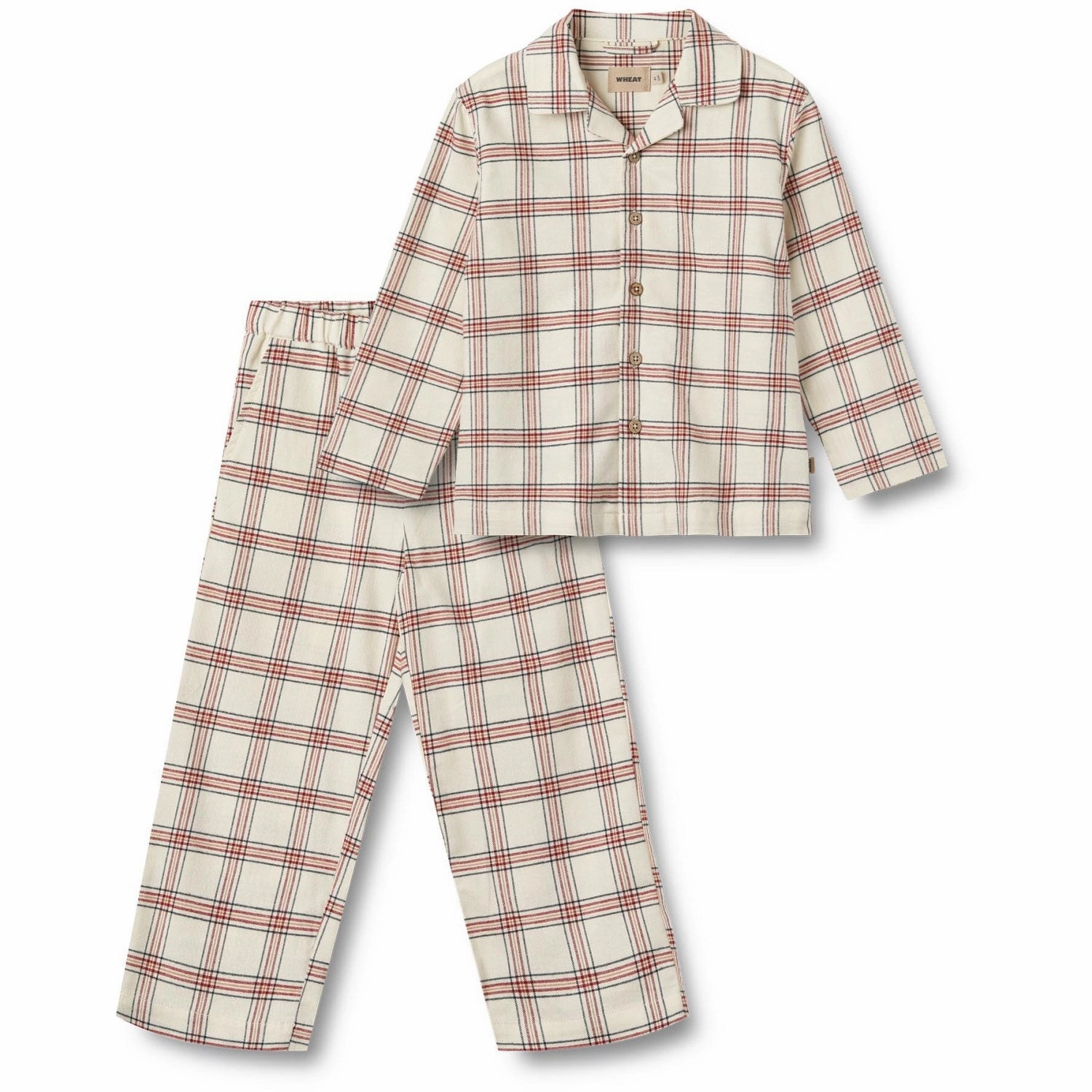 Wheat Eggshell Check Pyjamas Madison fade resistant color