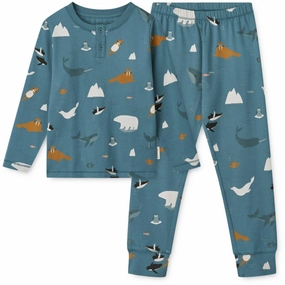Resting Style Laid Back LIEWOOD Arctic Sea / Ocean View Wilhelm Printed Pyjamas Set