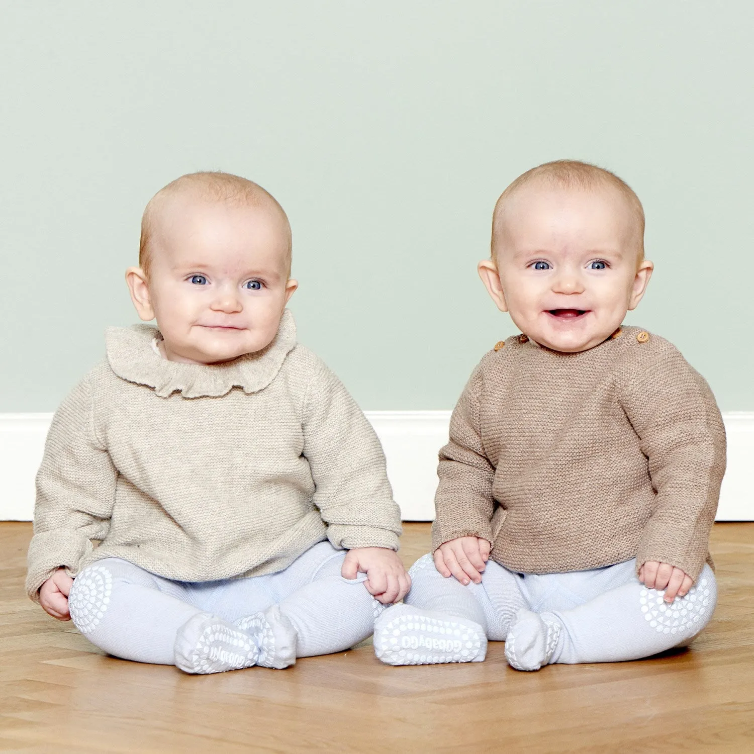 Gobabygo Sky Blue Crawling Tights Organic Cotton Popular Travel environment