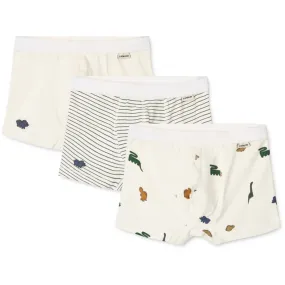 city commute LIEWOOD Mini Dinosaurs Creme Mix Marvin Boxers 3-Pack