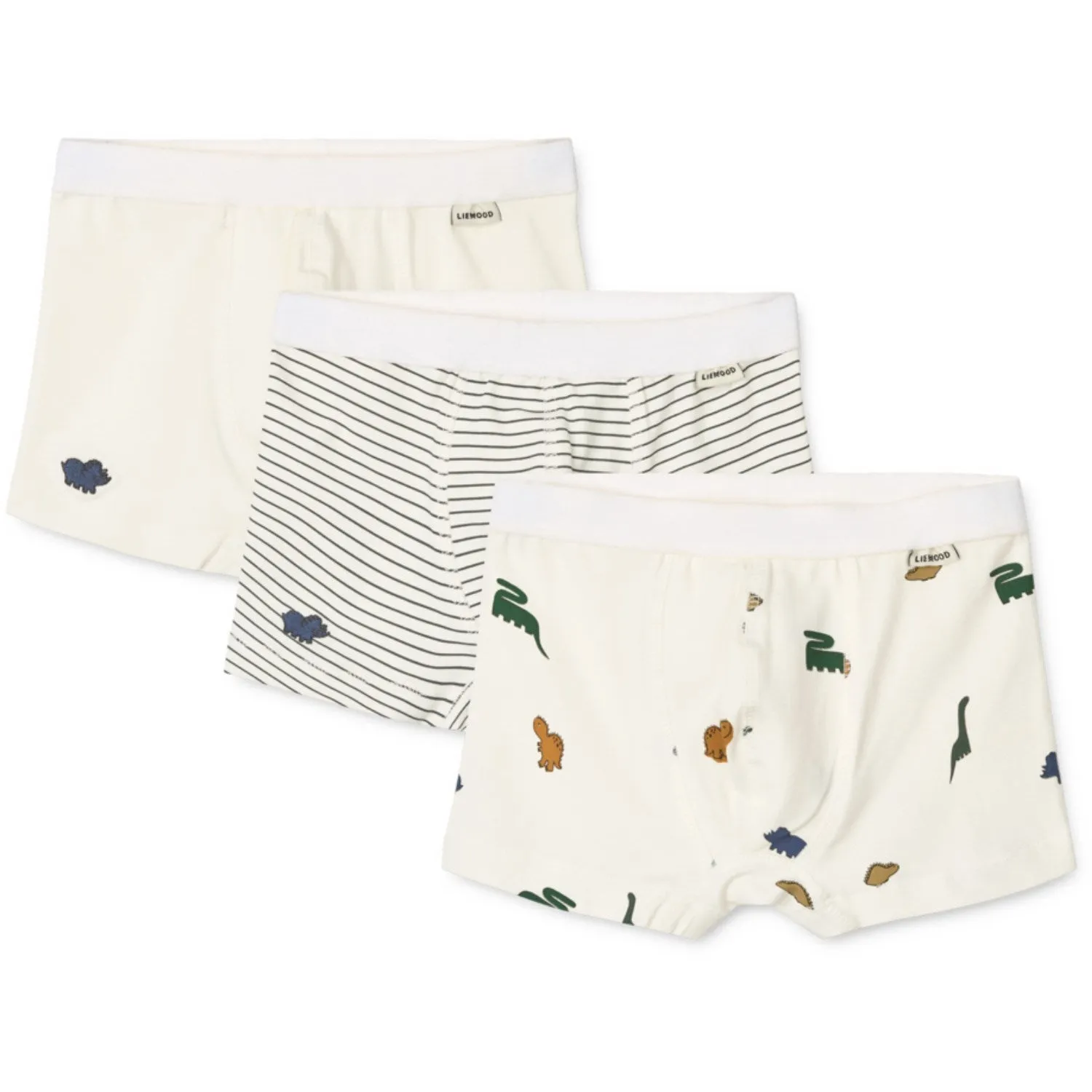 city commute LIEWOOD Mini Dinosaurs Creme Mix Marvin Boxers 3-Pack