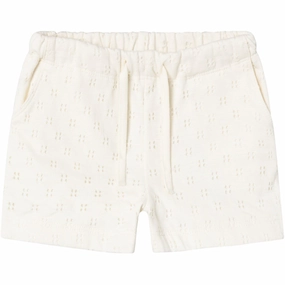 Lil'Atelier Coconut Milk Himaja Shorts Zipper pockets