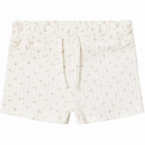 Lil'Atelier Coconut Milk Hulla Loose Shorts Static Resistant Fibers