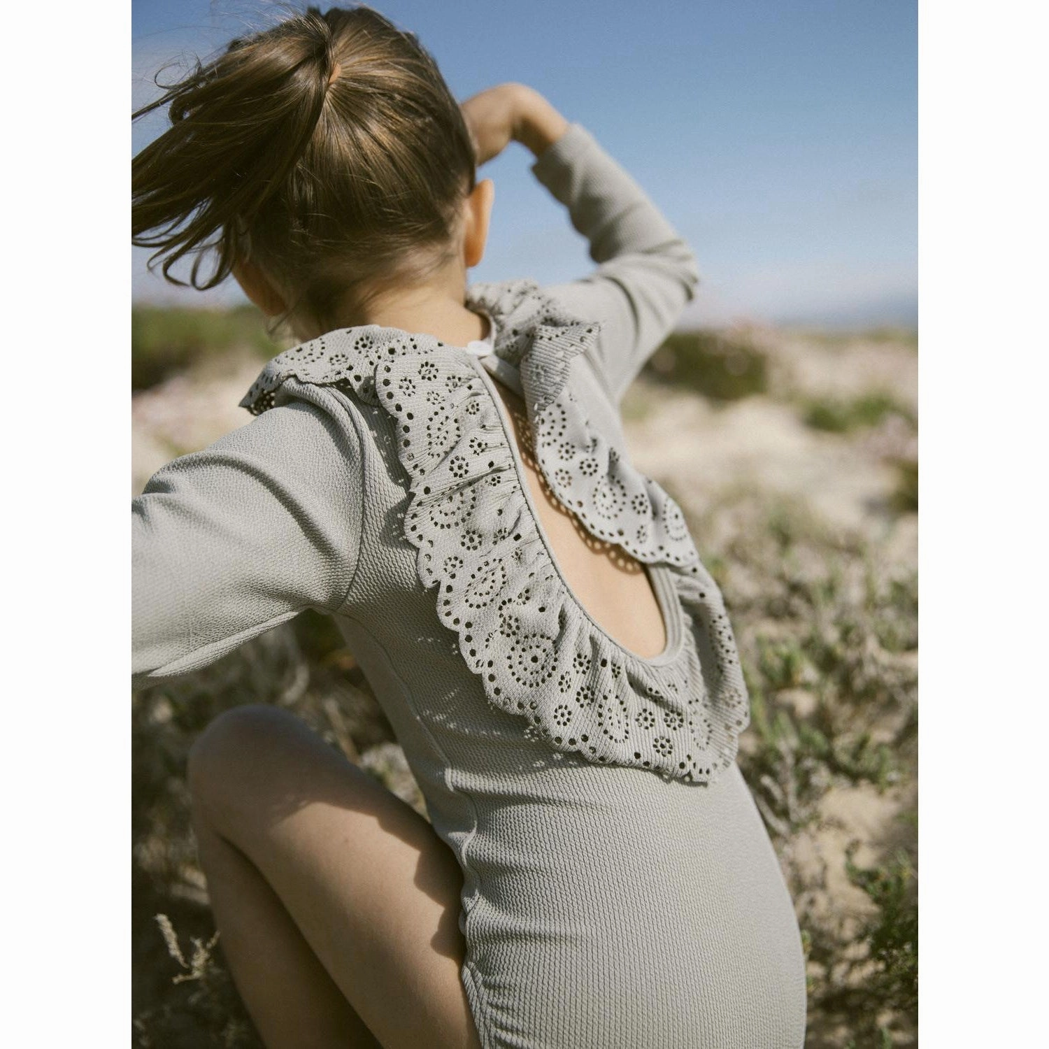 Double Layered Fabric Lil'Atelier Forest Fog Fola Swimsuit