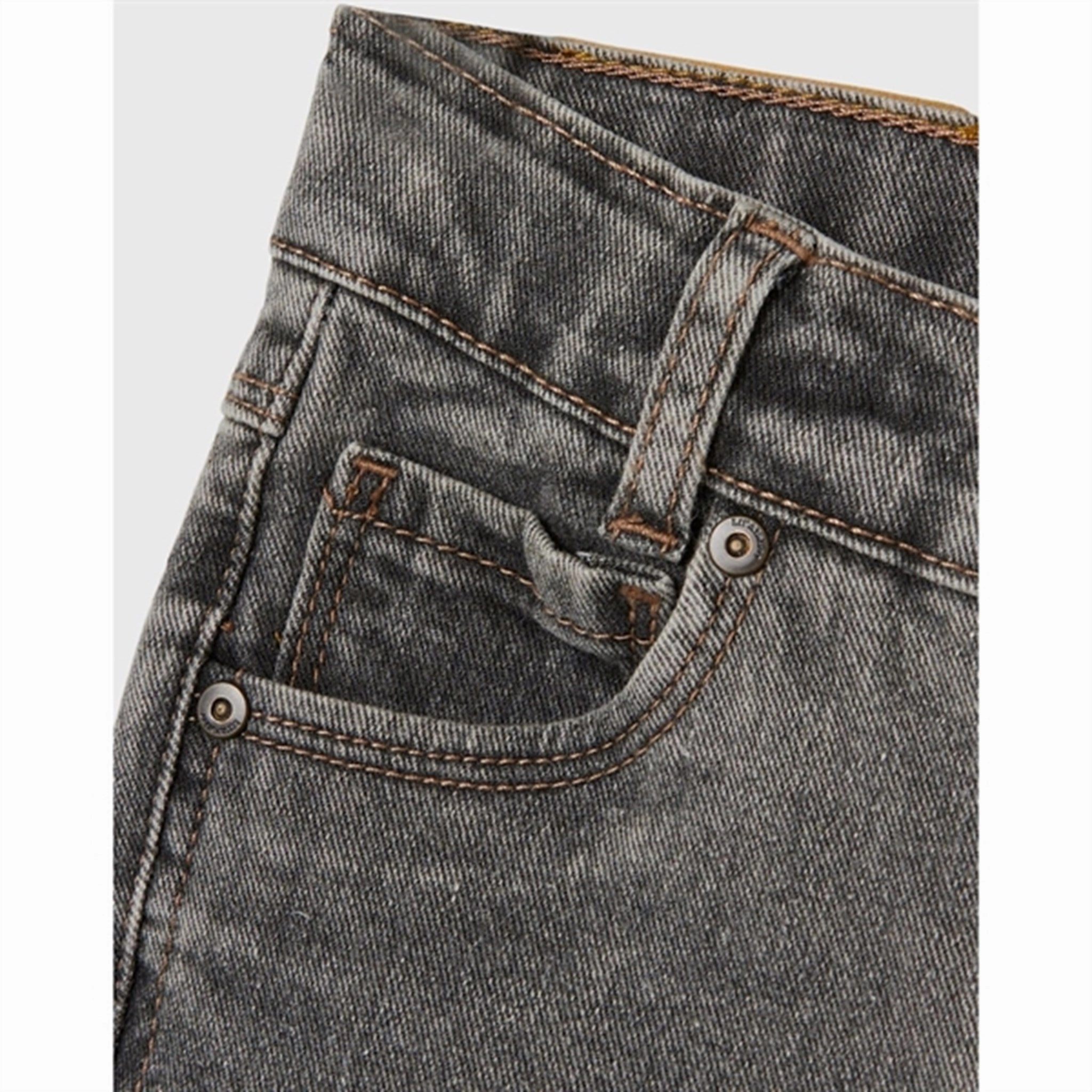 Lil'Atelier Light Grey Denim Ryan Regular Shorts poolside fashion Non Restrictive Fit