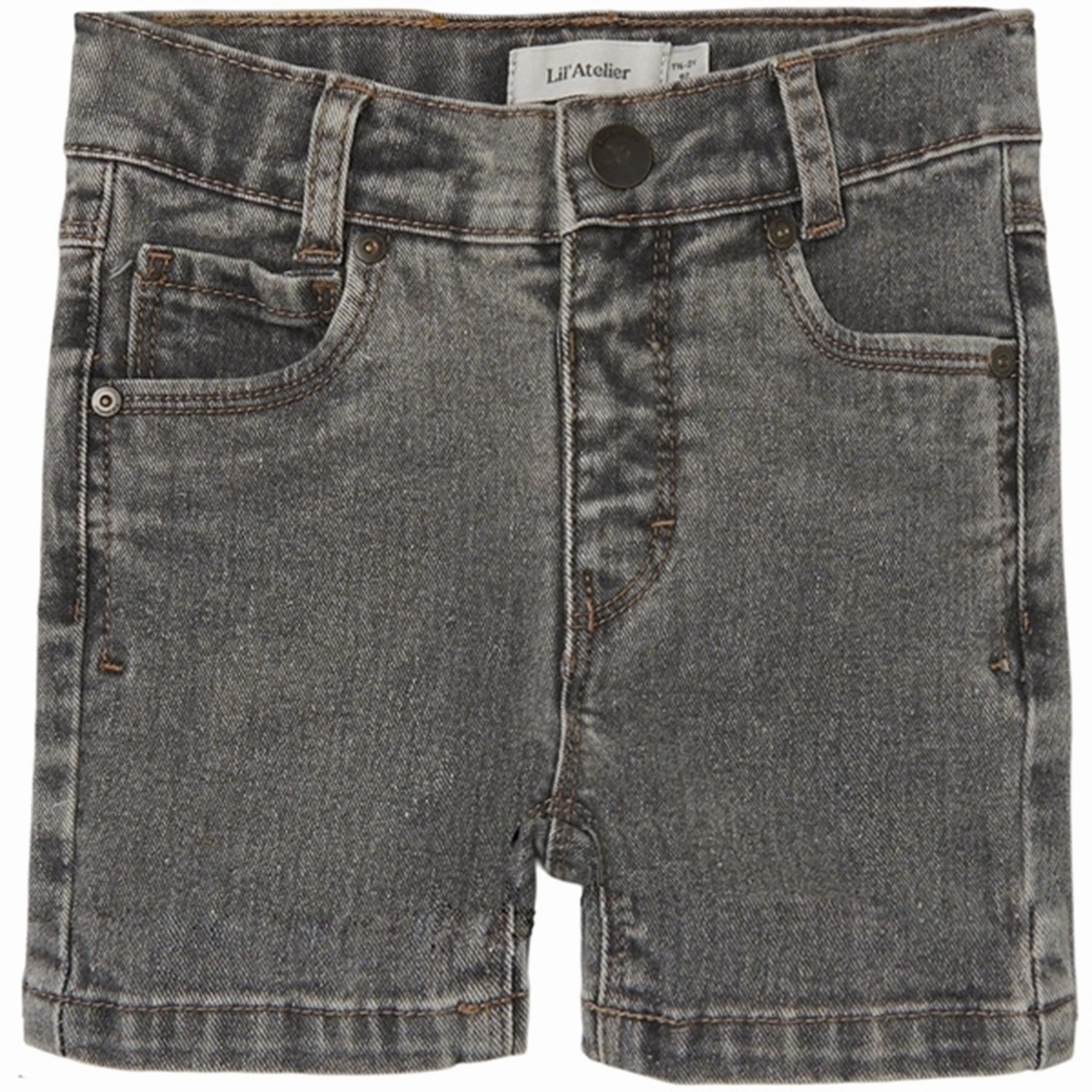 Trendy Look StretchWaistband Lil'Atelier Light Grey Denim Ryan Regular Shorts