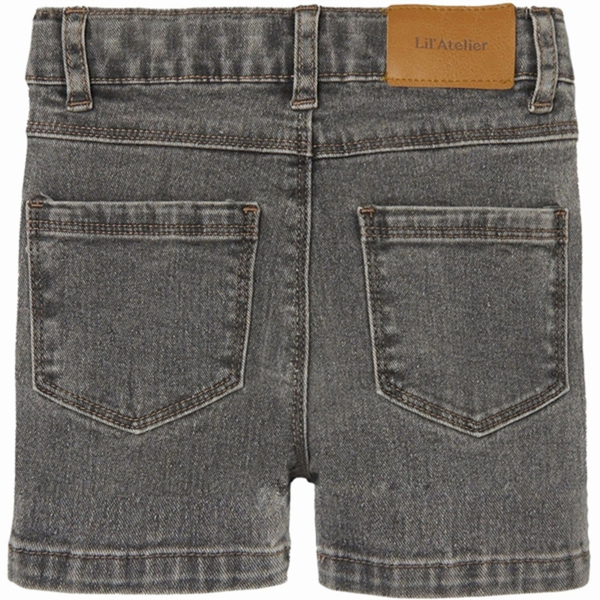 Lil'Atelier Light Grey Denim Ryan Regular Shorts High-Performance Fit Comfortable Waistband
