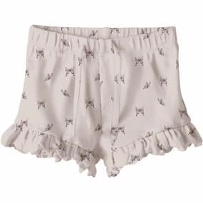 Lil'Atelier Peach Blush Butterfly Gayo Sen Shorts low - rise Mesh Fabric