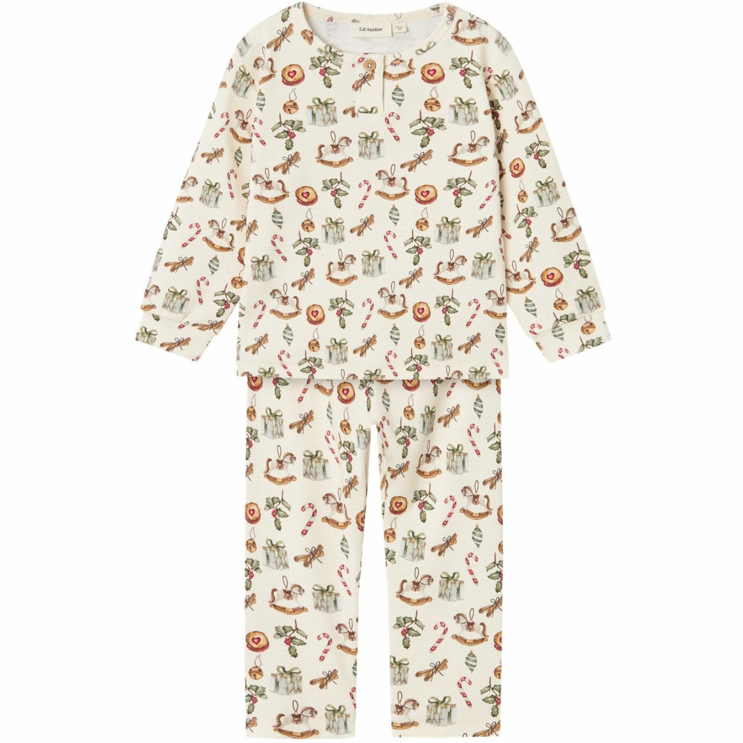 Nap Day Gear Textured Ribbed Collar Lil'Atelier Turtledove Gio Pajamas