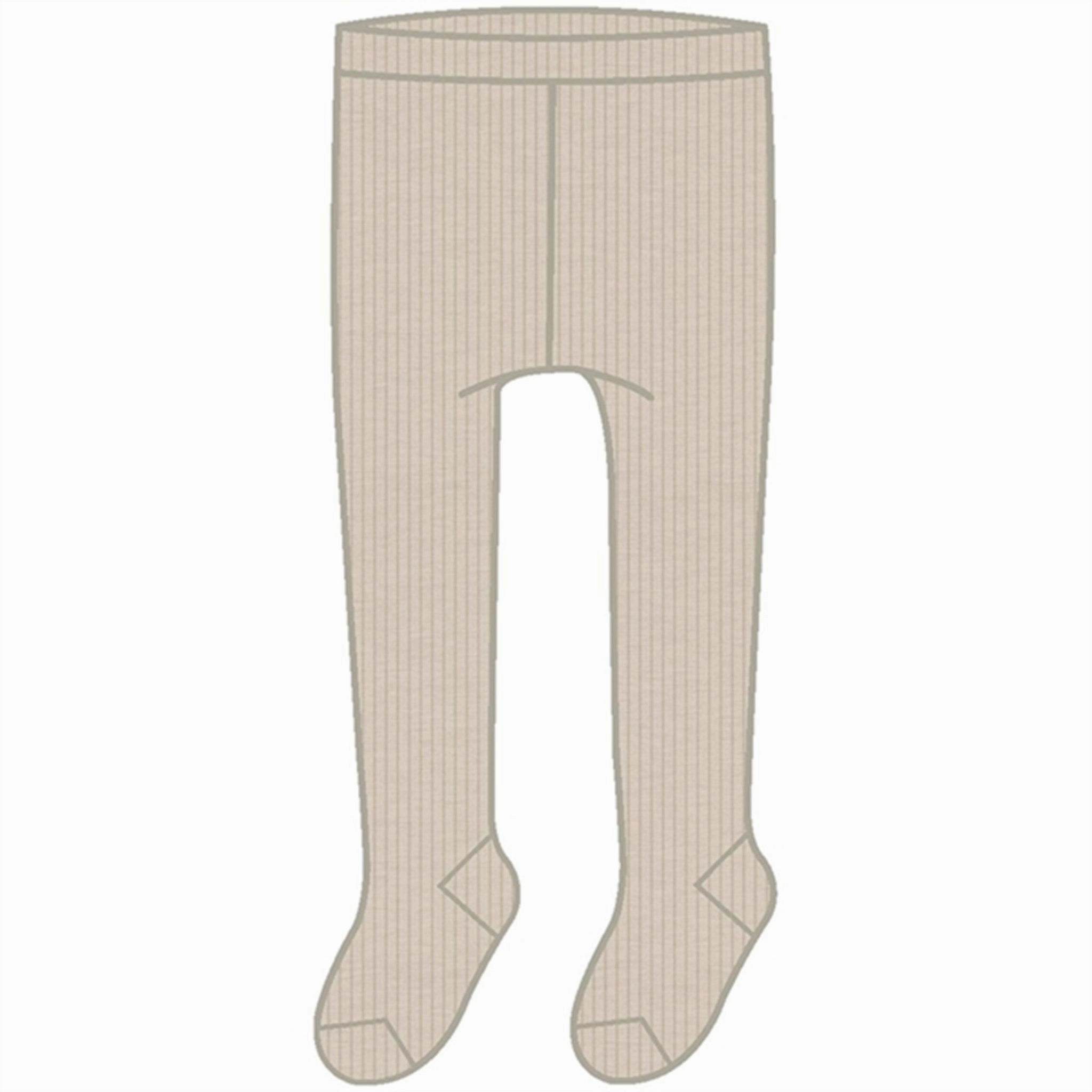 Slim-fit Topstitched Lil'Atelier Turtledove Rakel Wool Pantyhose