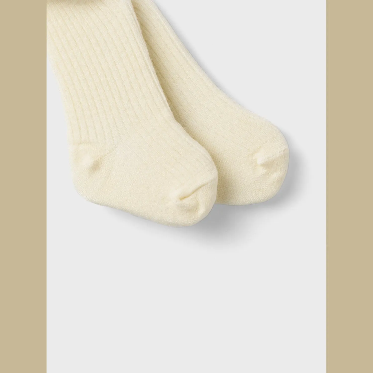 Skinny Fit Flexible Design Lil'Atelier Birch Melange Rakel Ibi Pantyhose Wool/Polyester