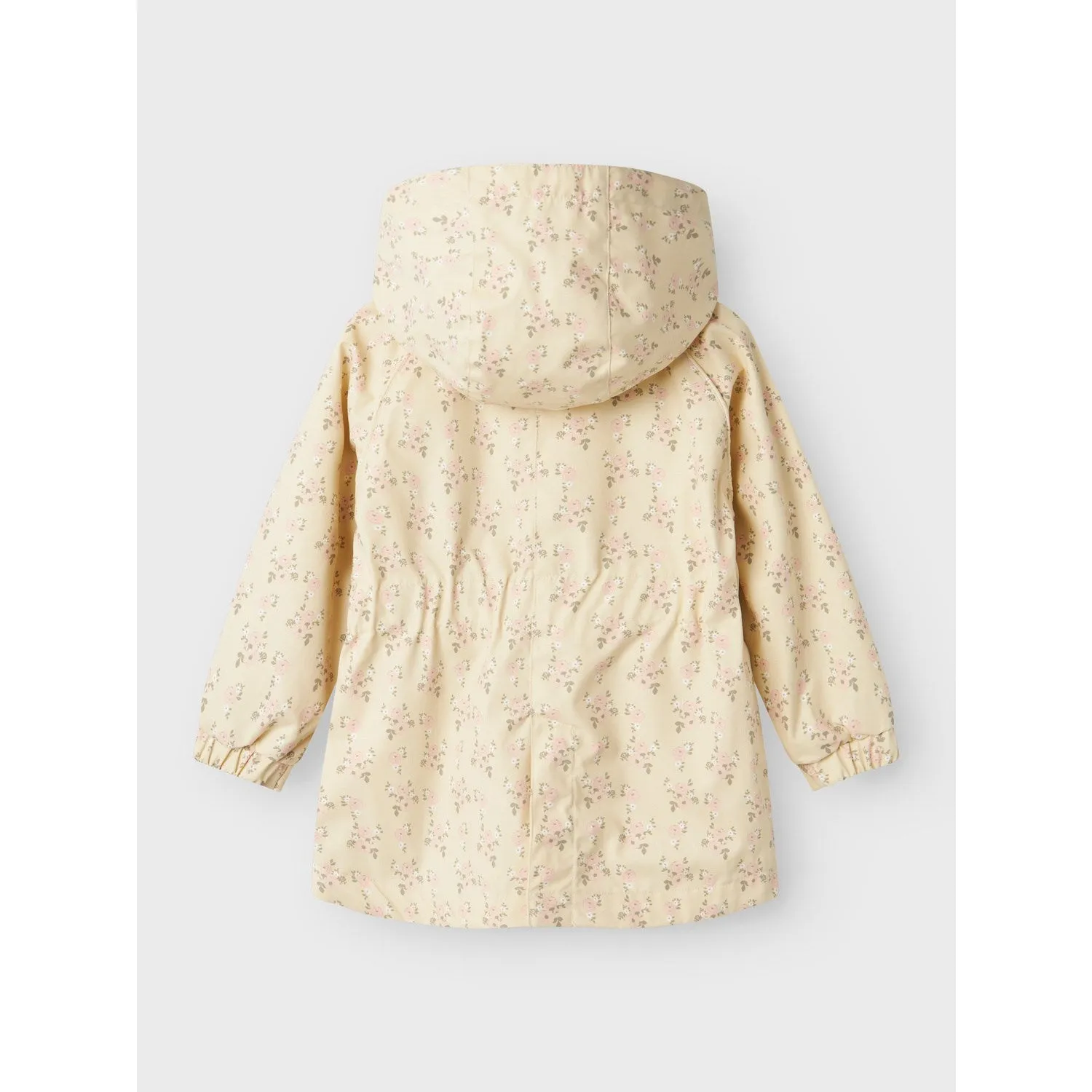Elastic Cuff Mechanism Suggest Lil'Atelier Bleached Sand Gerda Long Jacket AOP Fo