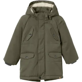 Drop Hem Hooded Design Lil'Atelier Kalamata Godo Padded Long Jacket