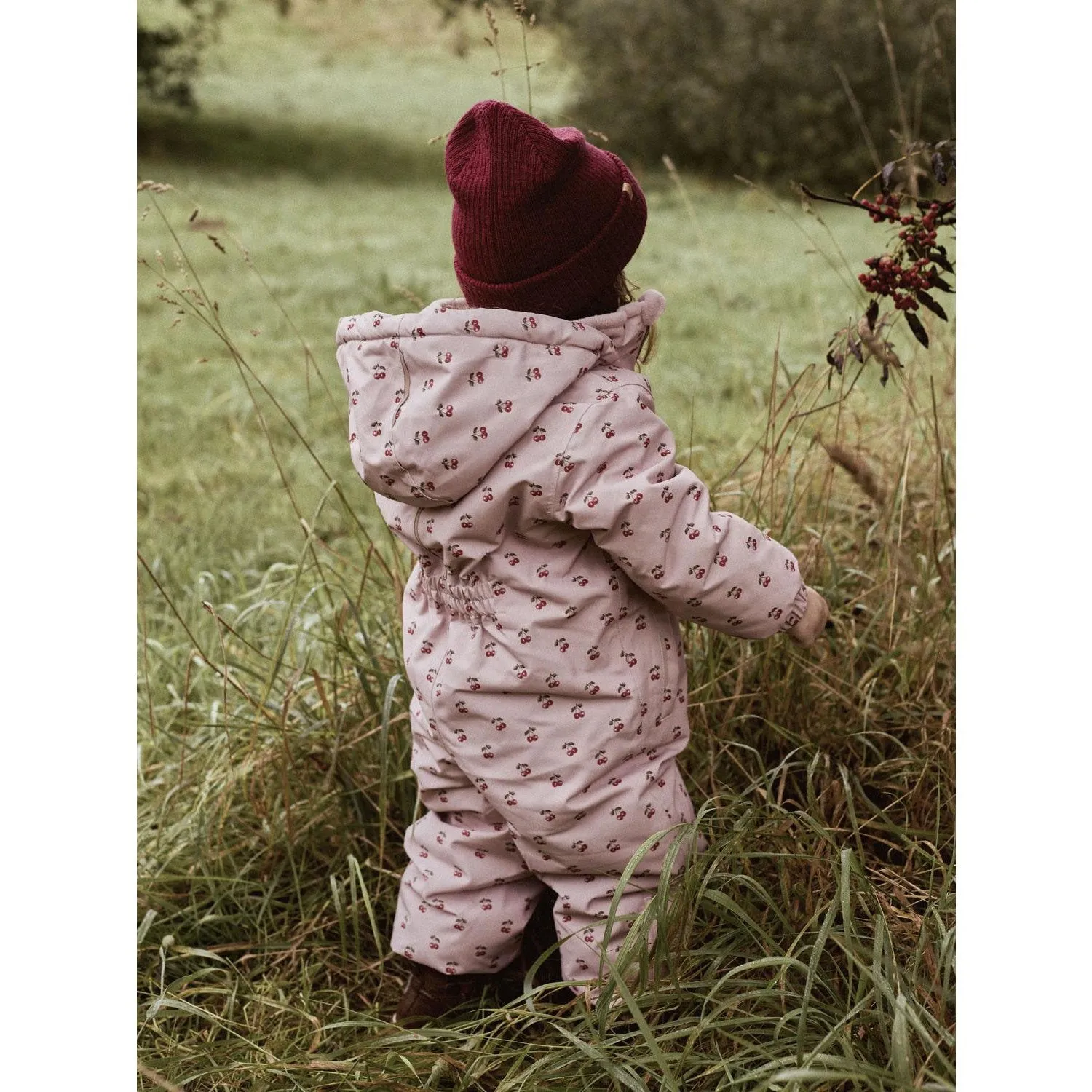 Lil'Atelier Misty Rose Cherry Nmflasnow10 Snowsuit Aop Fo Lil Elegant semi-formal top