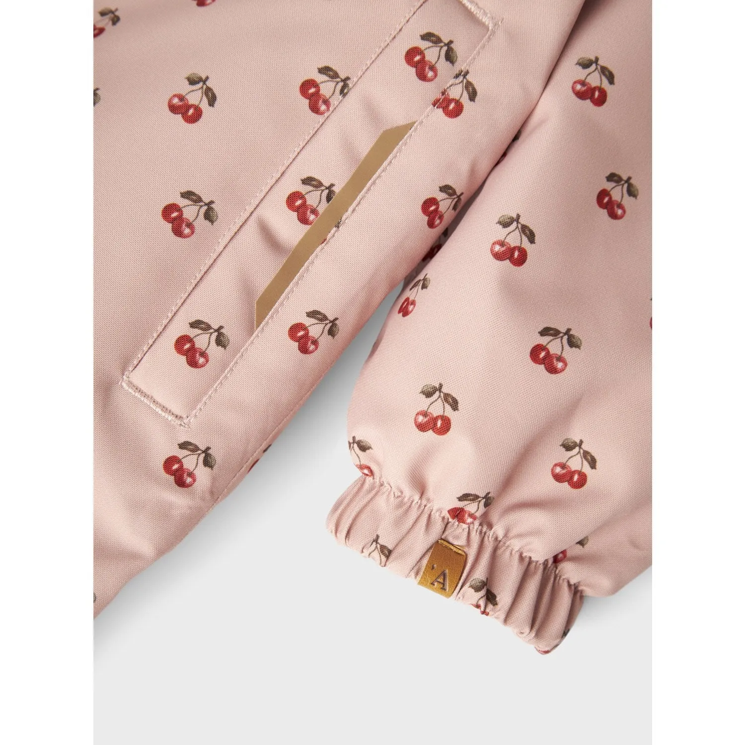 Lil'Atelier Misty Rose Cherry Nmflasnow10 Snowsuit Aop Fo Lil Button-front Modern-style