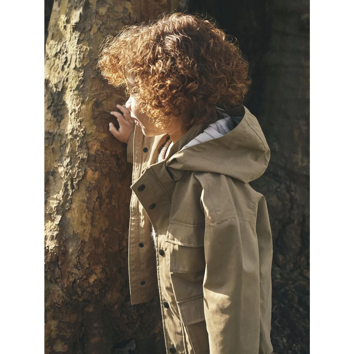 Minimal Look Thrive Lil'Atelier Petrified Oak Godo Long Loose Jacket Fo