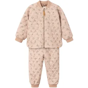 Lil'Atelier Rugby Tan Aop Lajuno Quilt Set AOP Non-Iron